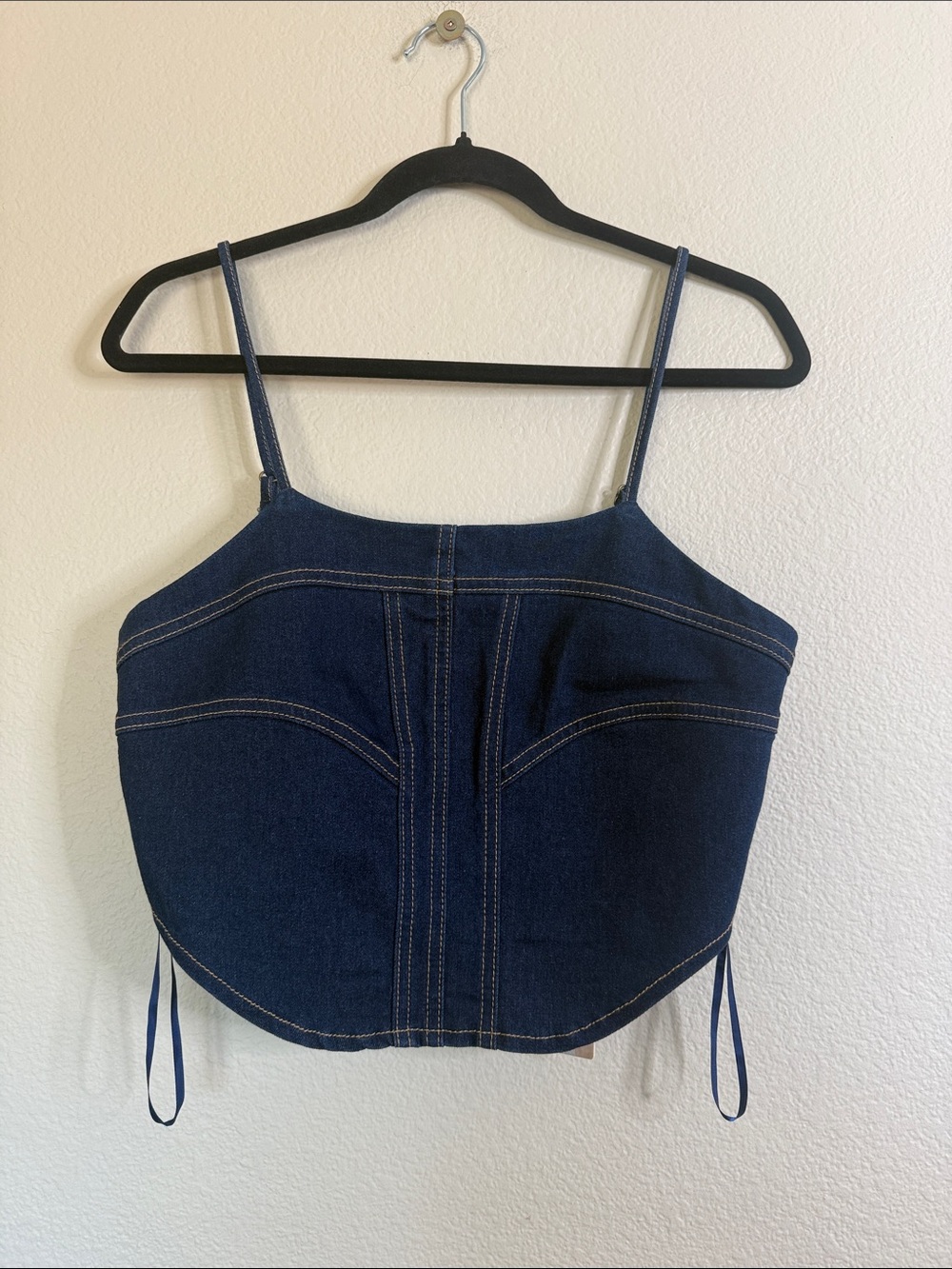 Sincerely Jules denim crop top medium NWT